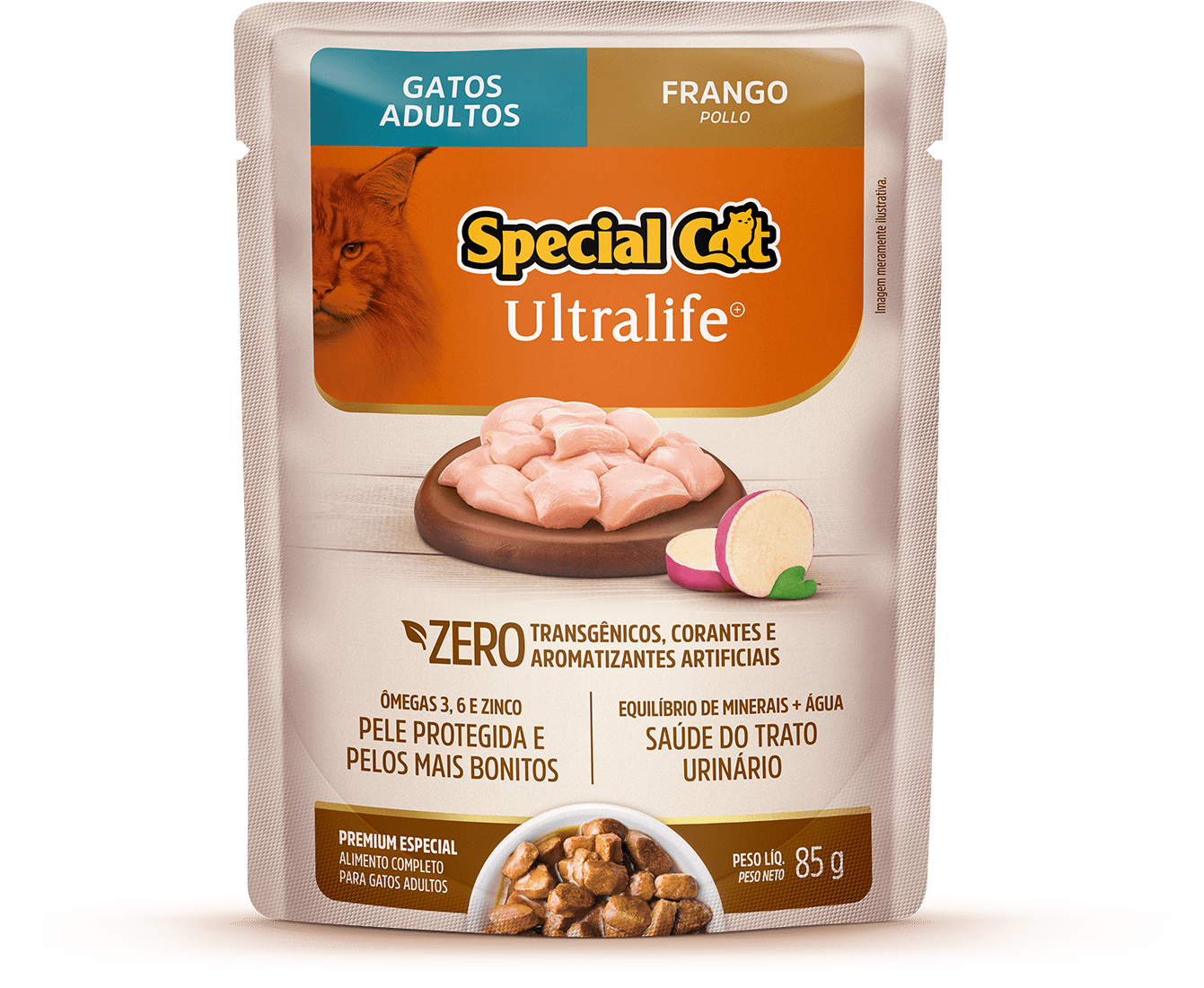 Sachet de alimento húmedo Special Cat sabor pollo para adultos